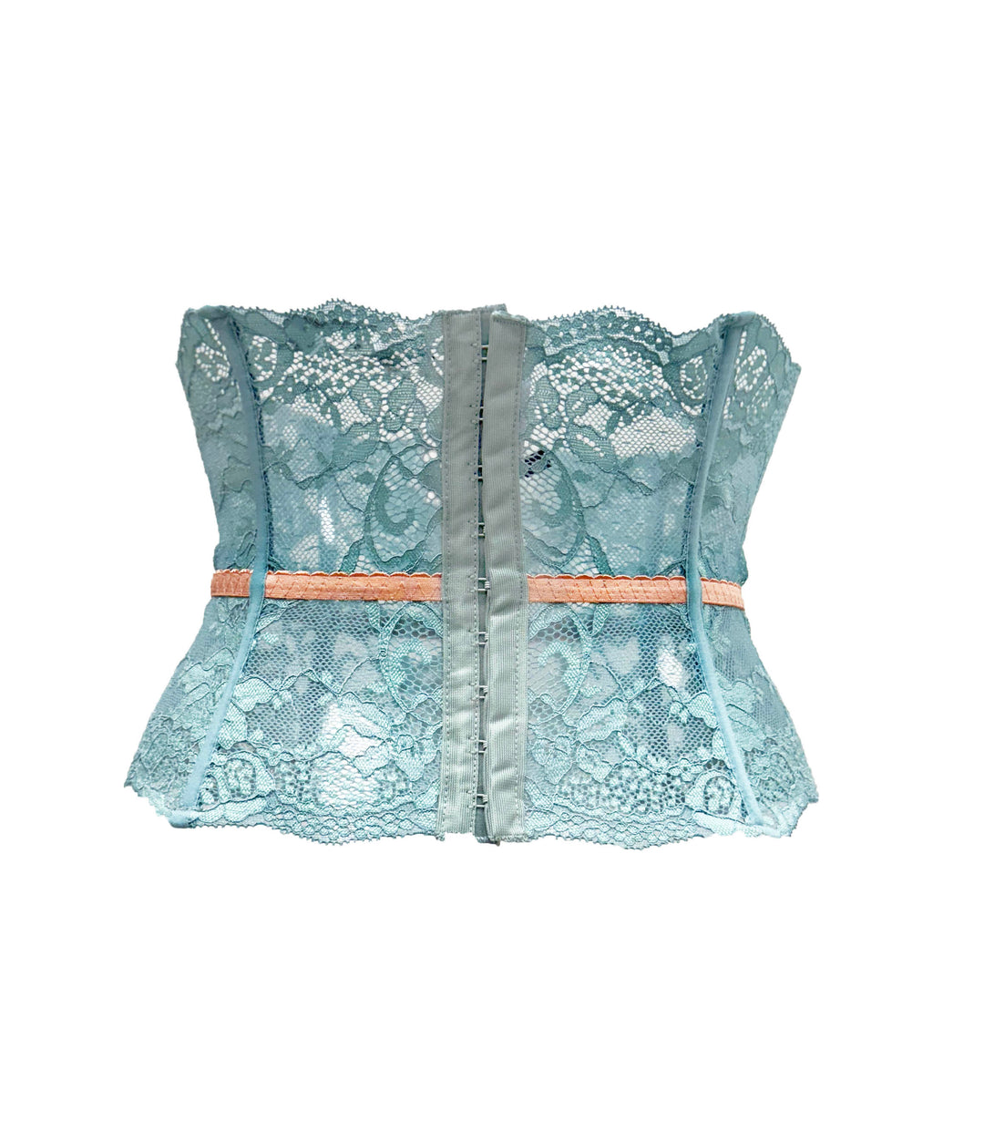 Humantay Vintage Turquoise Lace Garter Belt
