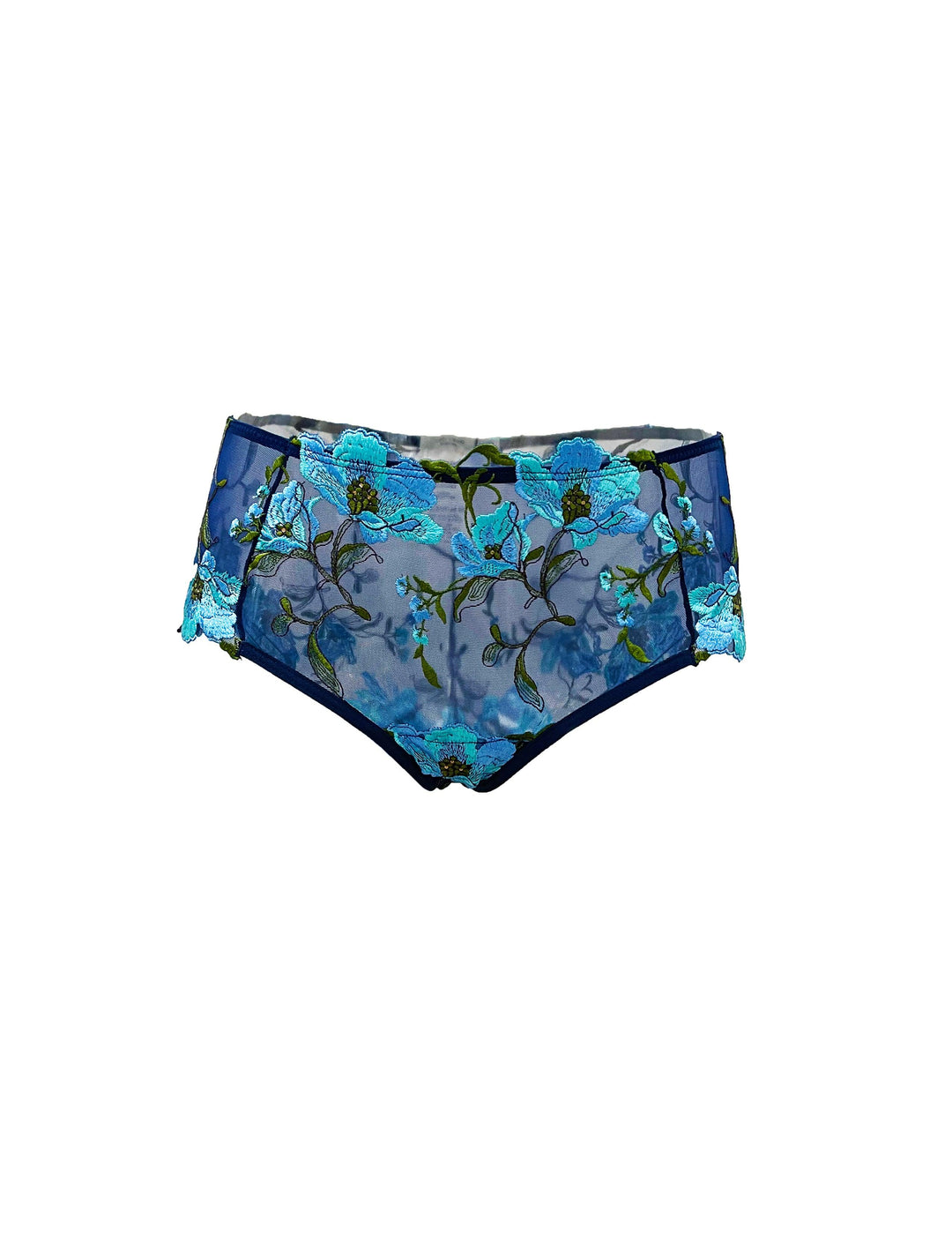 Atlantis Sea Anemone Embroidered Tulle Brief - Carol Coelho Intimates