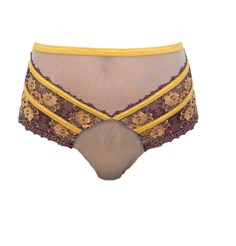 Babylon Exquisite Highwaisted Lace and Tulle Panty - Carol Coelho Intimates