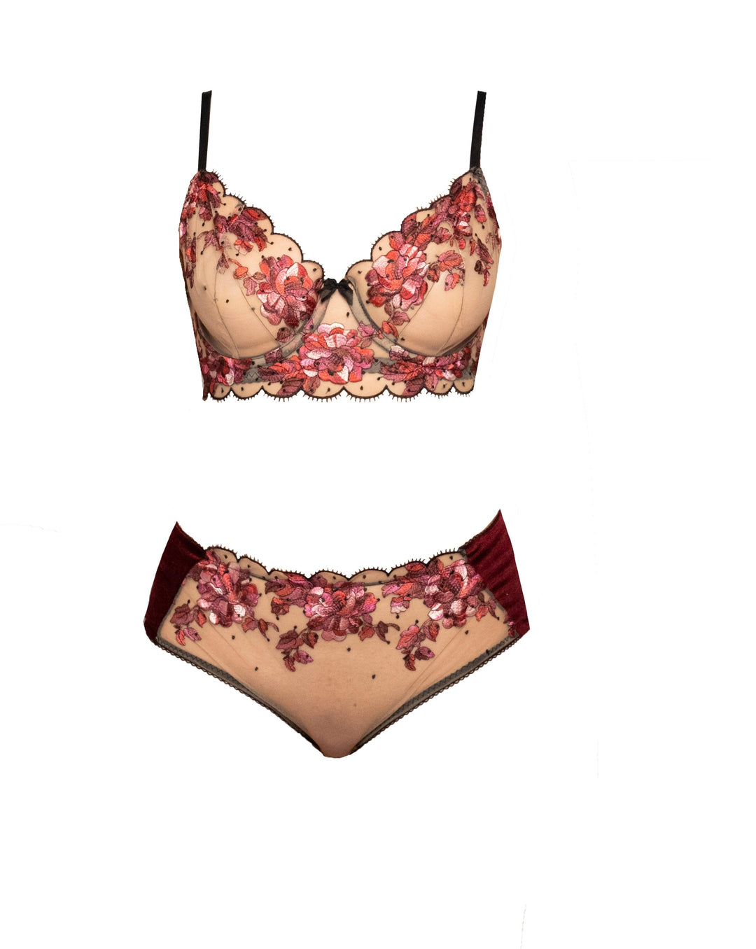 Blossom Floral Embroidered Tulle Underwire Bra - Carol Coelho Intimates