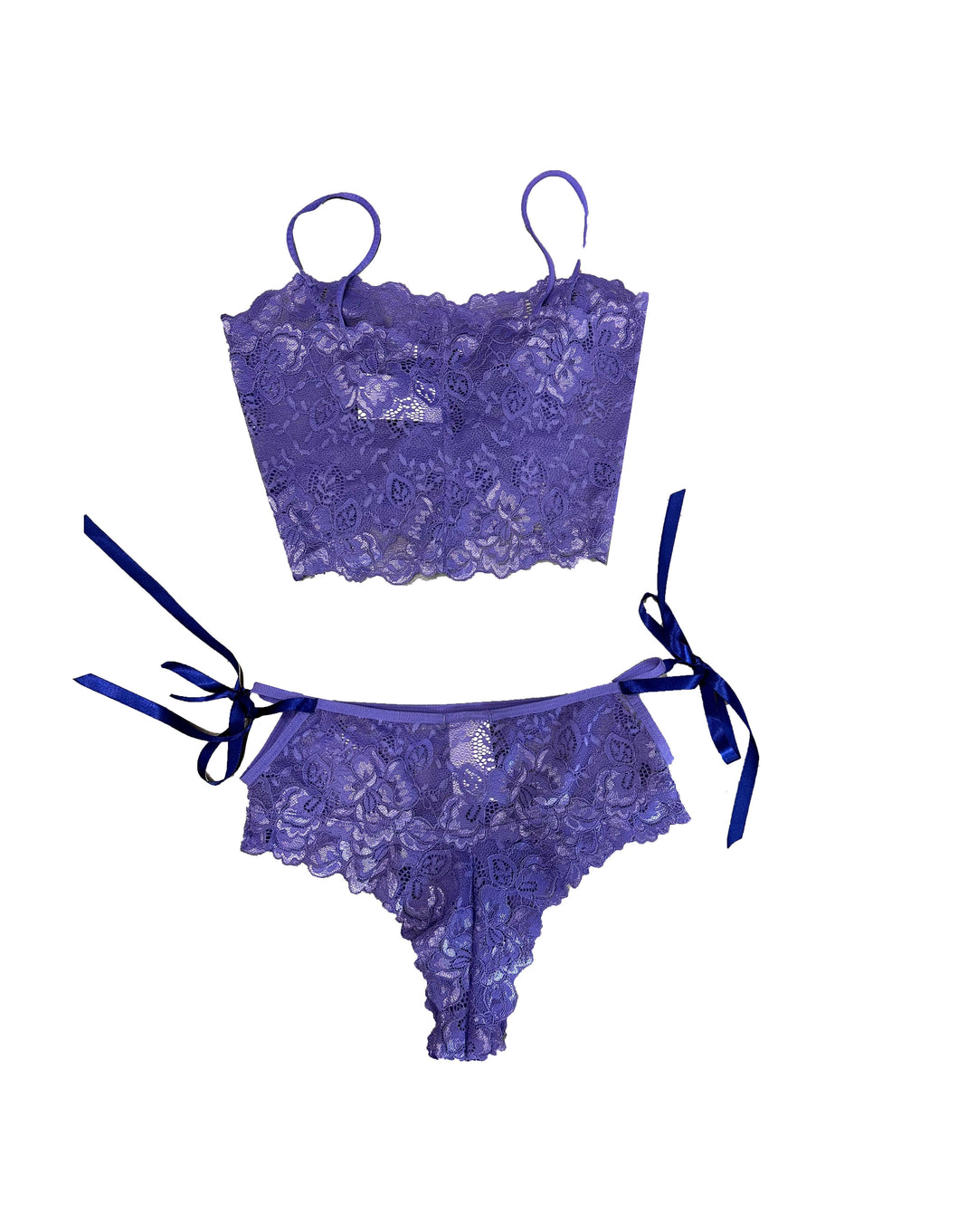 Hydrangea Lace Stretch Bralette Set - Carol Coelho Intimates