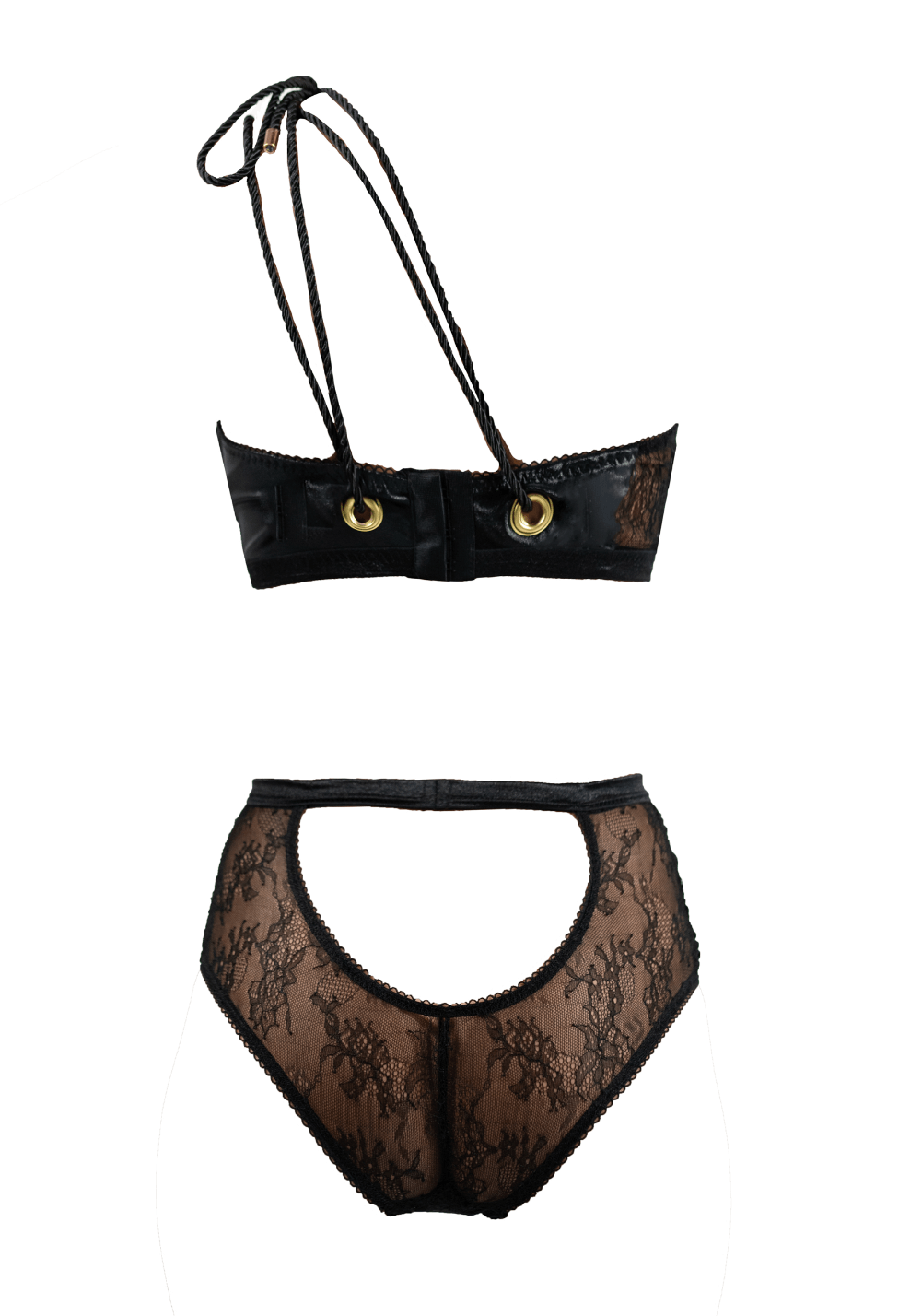 The Bike Rider One Shoulder Grommet Bralette - Carol Coelho Intimates