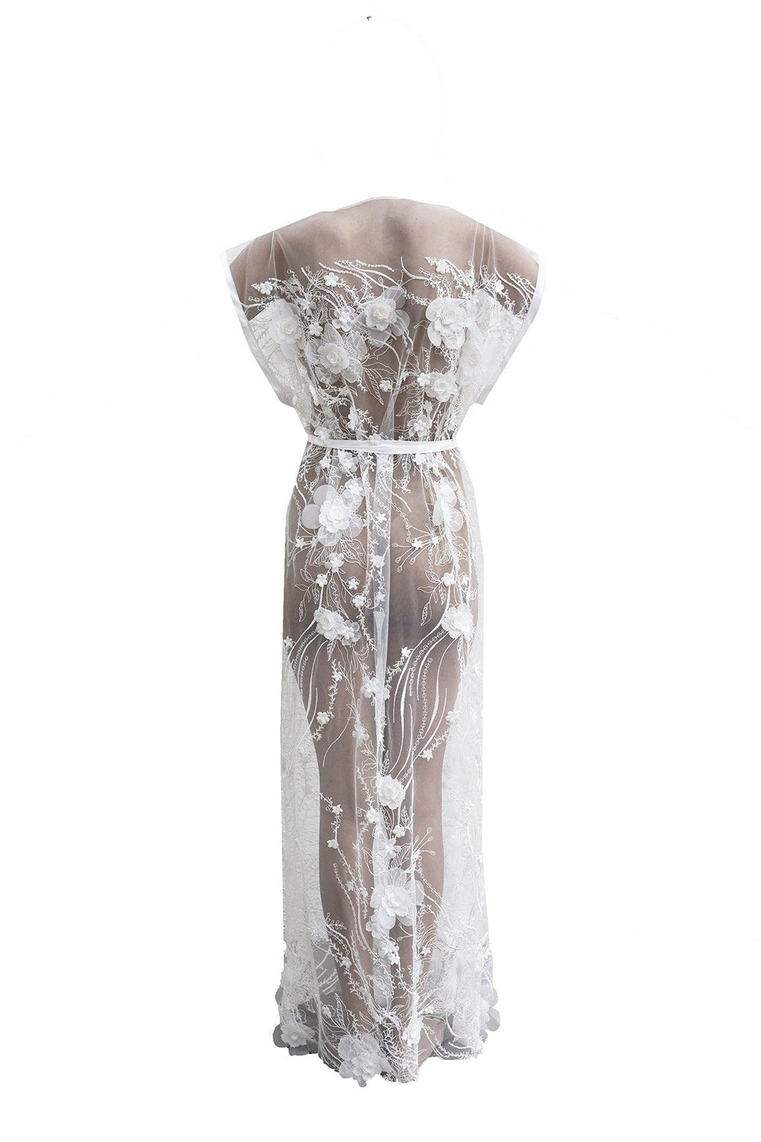 Amber 3D embroidered Kimono Robe - Carol Coelho Intimates
