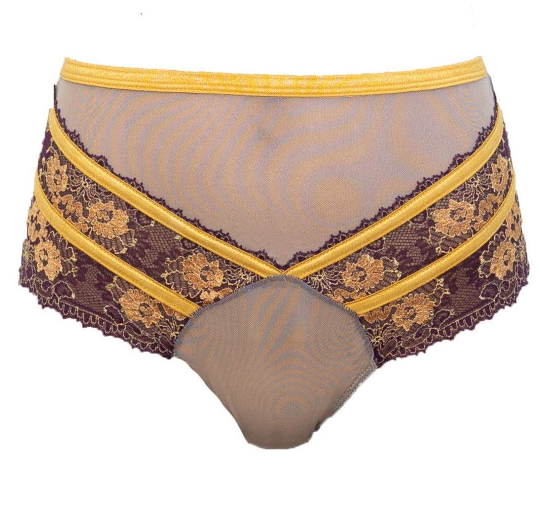 Babylon Exquisite Highwaisted Lace and Tulle Panty - Carol Coelho Intimates