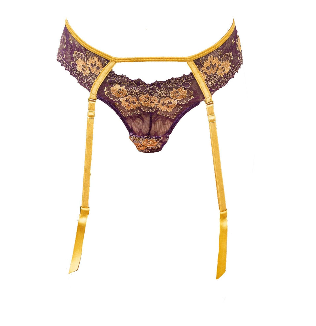 Babylon Exquisite Thong With Removable Garters - Carol Coelho Intimates