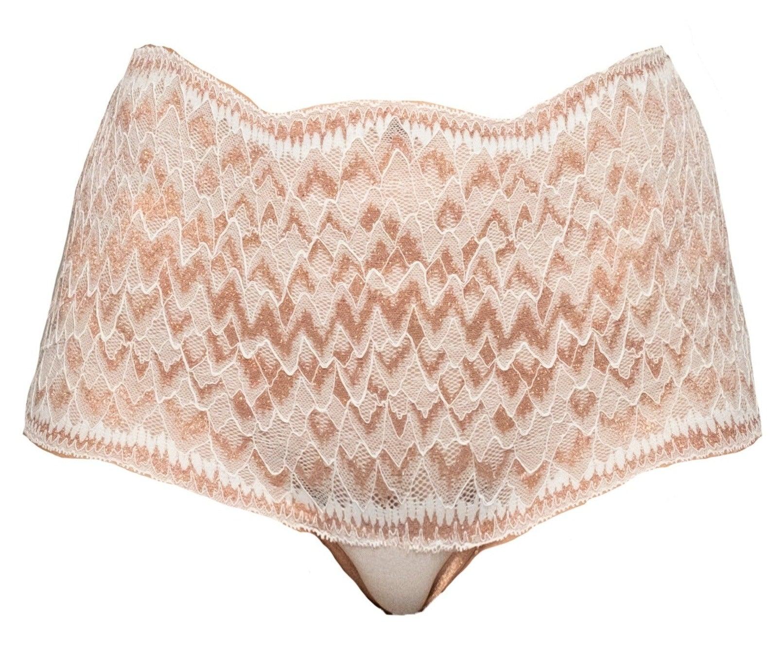 Cardin Copper Metallic Highwaisted Thong - Carol Coelho Intimates