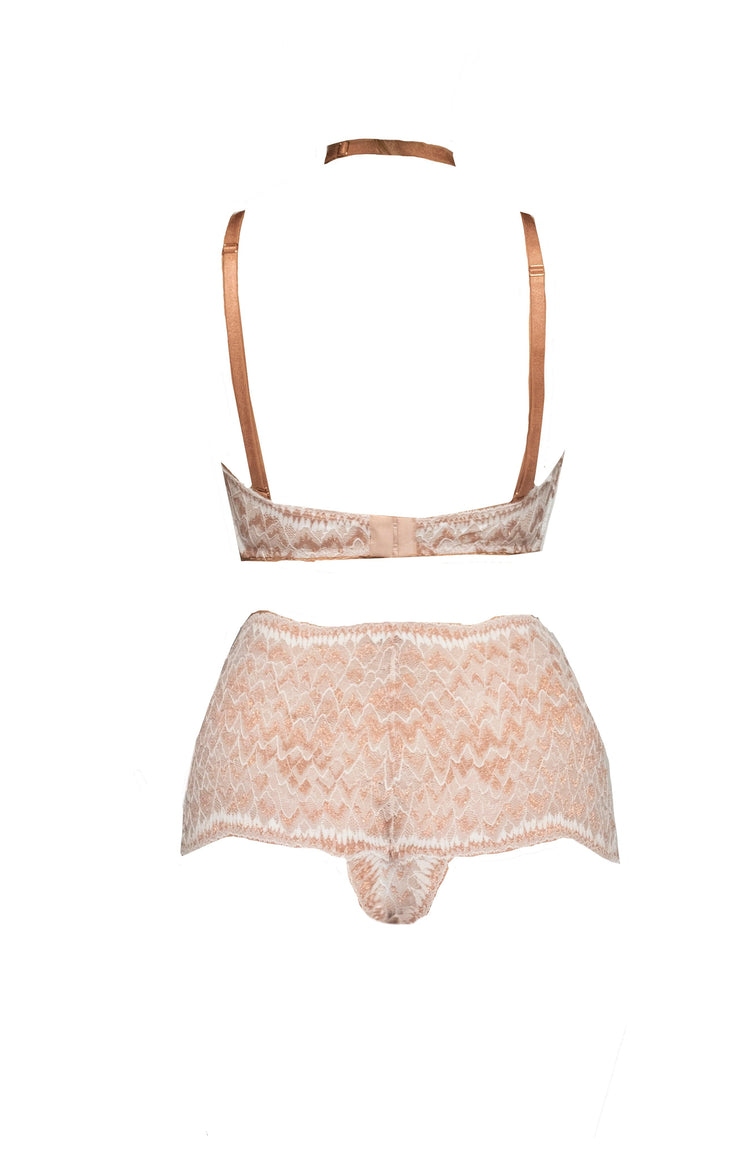 Cardin Copper Metallic Highwaisted Thong - Carol Coelho Intimates