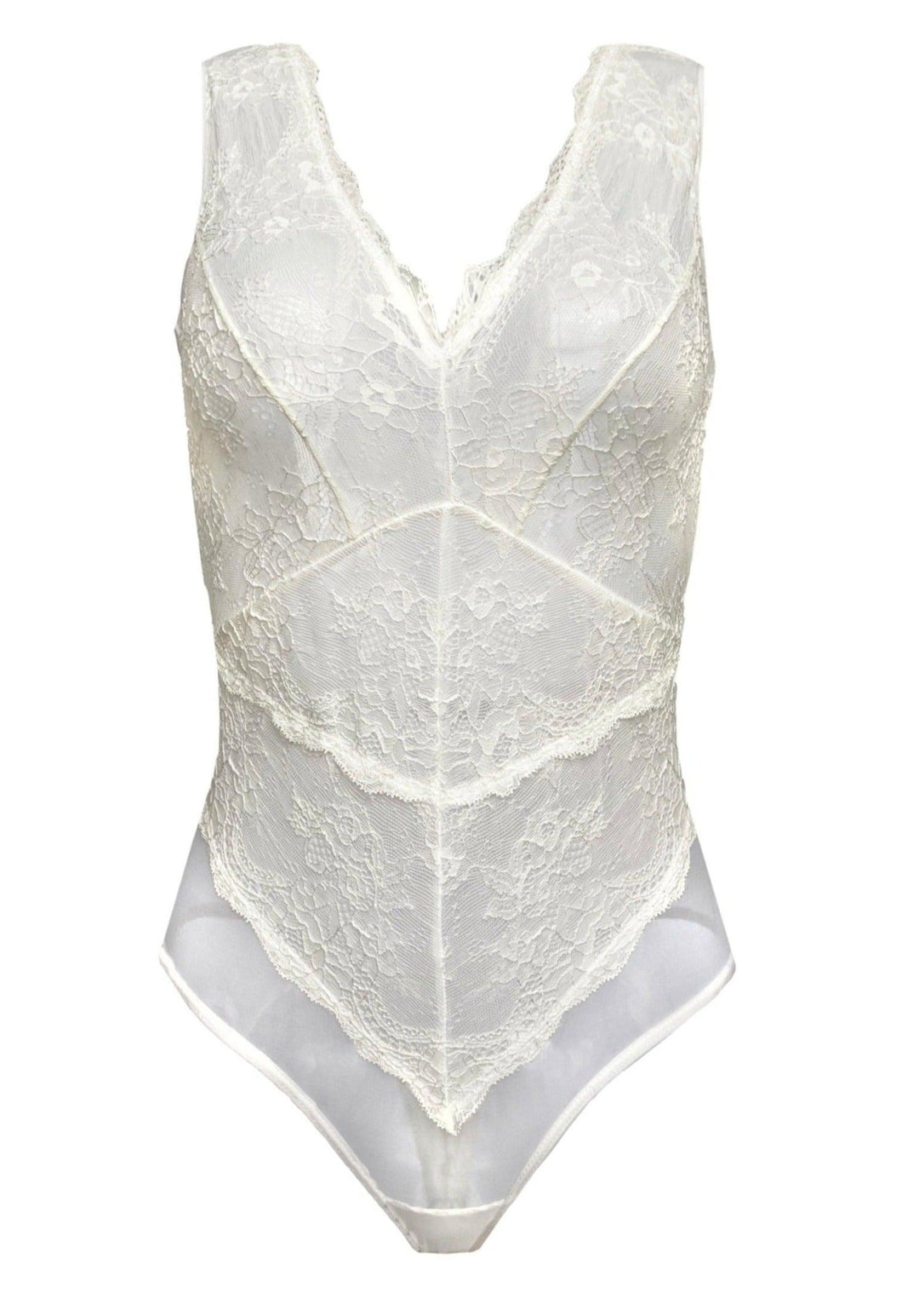 Hibiscus Cascading Lace and Tulle Bodysuit - Carol Coelho Intimates