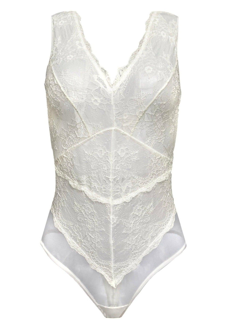 Hibiscus Cascading Lace and Tulle Bodysuit - Carol Coelho Intimates