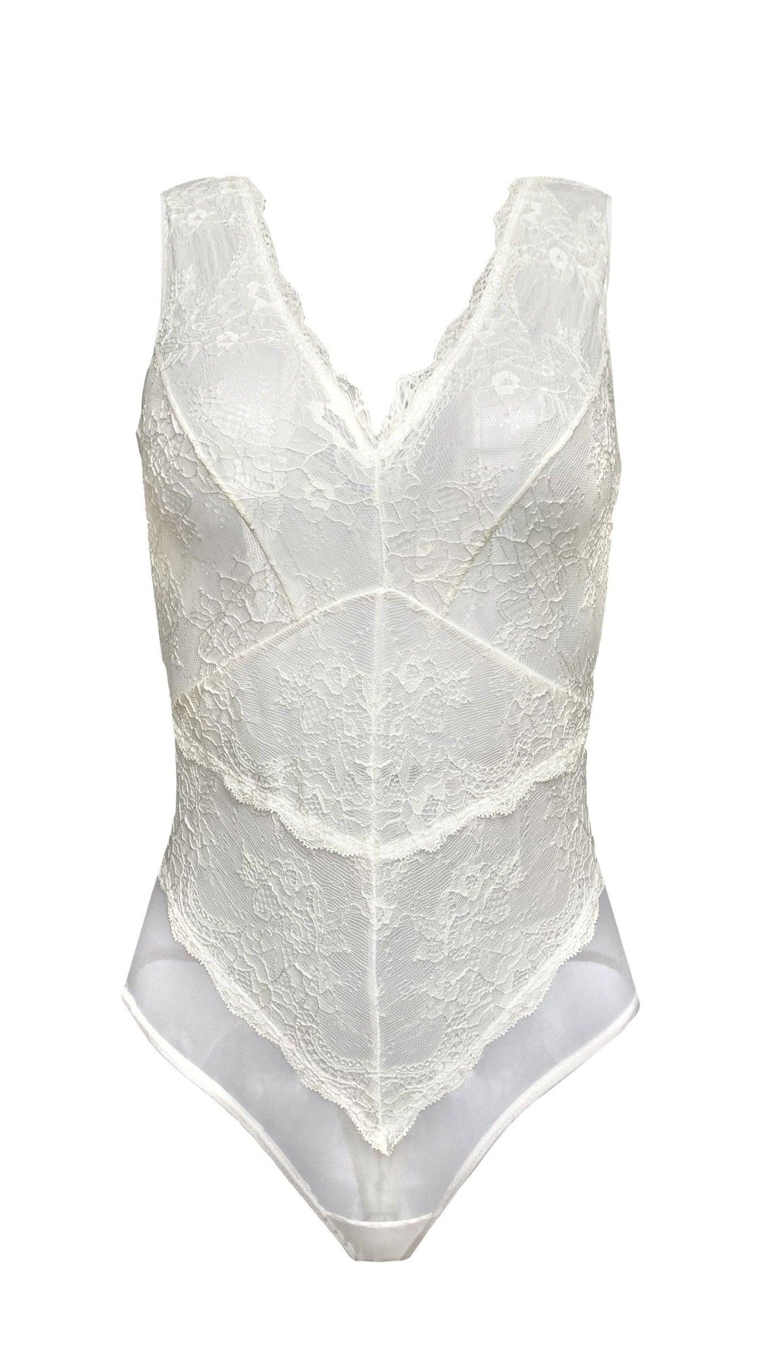 Hibiscus Cascading Lace and Tulle Bodysuit - Carol Coelho Intimates