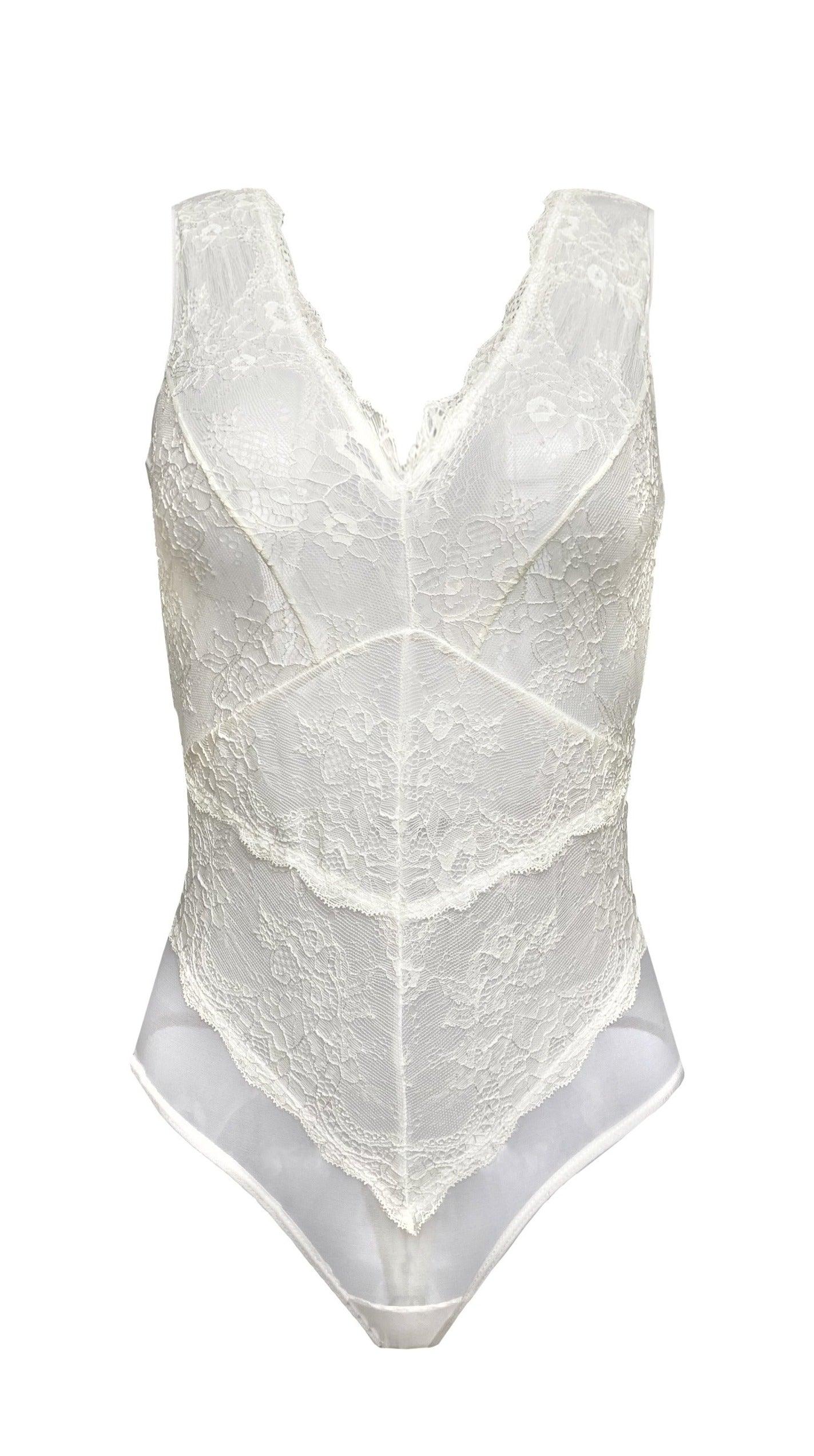 Hibiscus Cascading Lace and Tulle Bodysuit - Carol Coelho Intimates