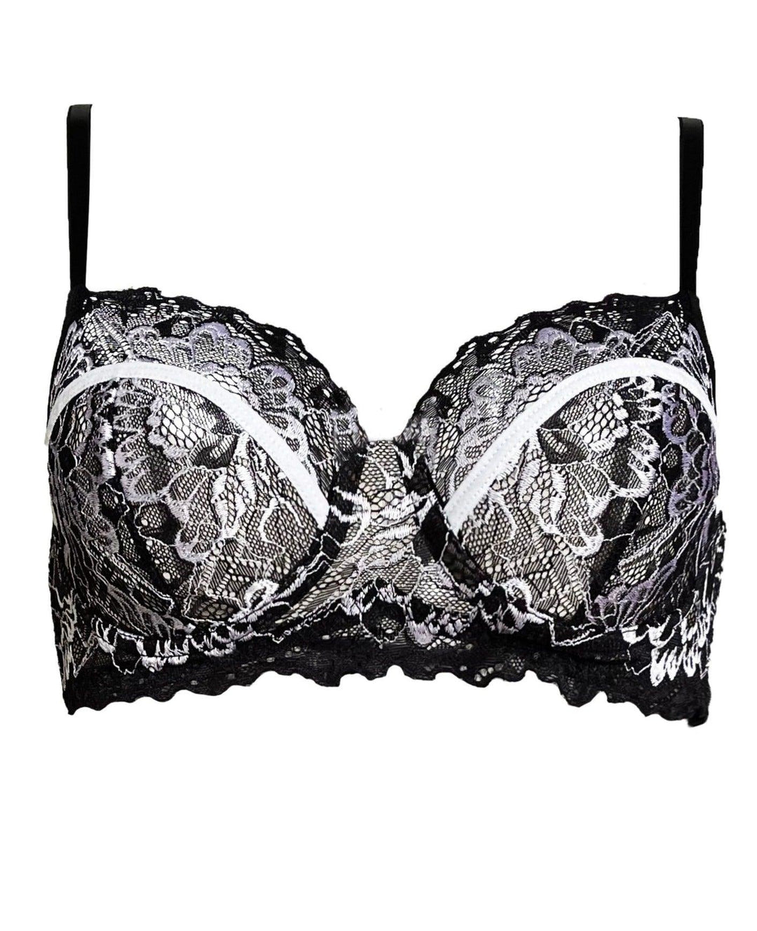 Kyoto Bicolor Underwire Stretch Lace Bra - Carol Coelho Intimates
