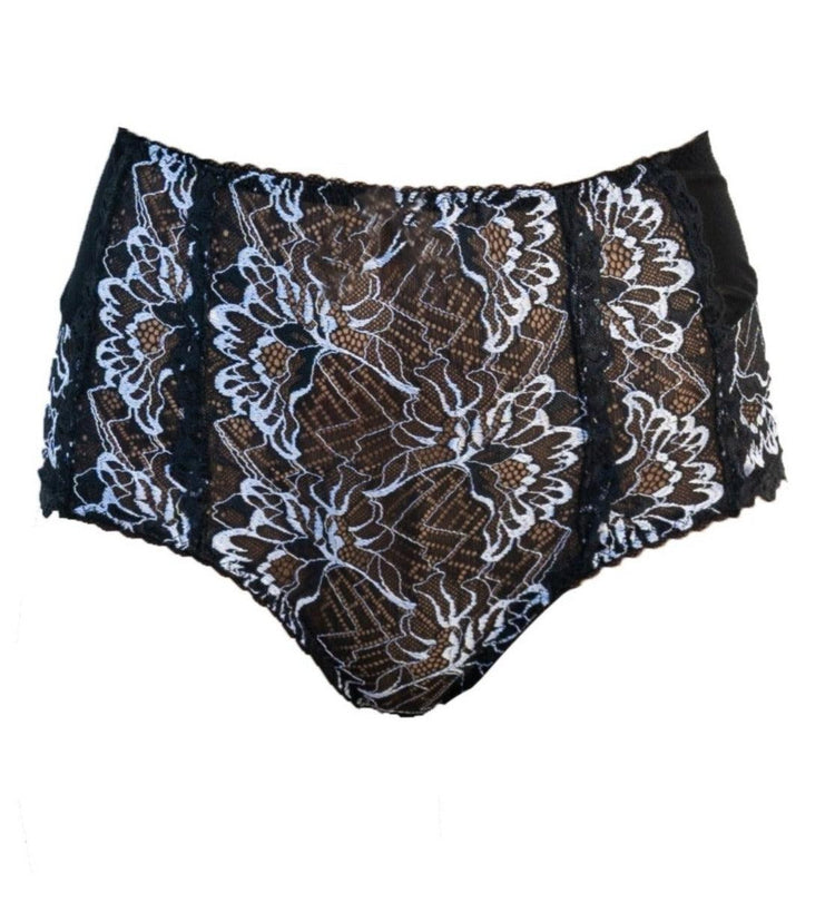 Kyoto Tulle and Lace High-waisted Brazilian Panty - Carol Coelho Intimates