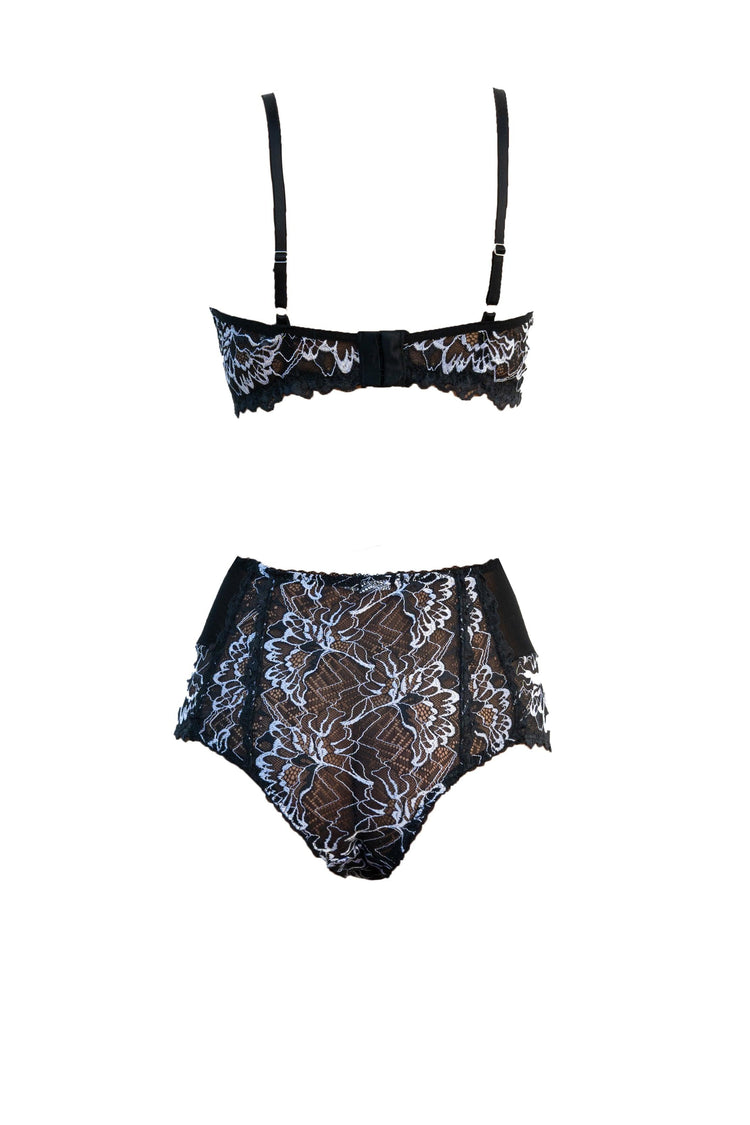 Kyoto Tulle and Lace High-waisted Brazilian Panty - Carol Coelho Intimates