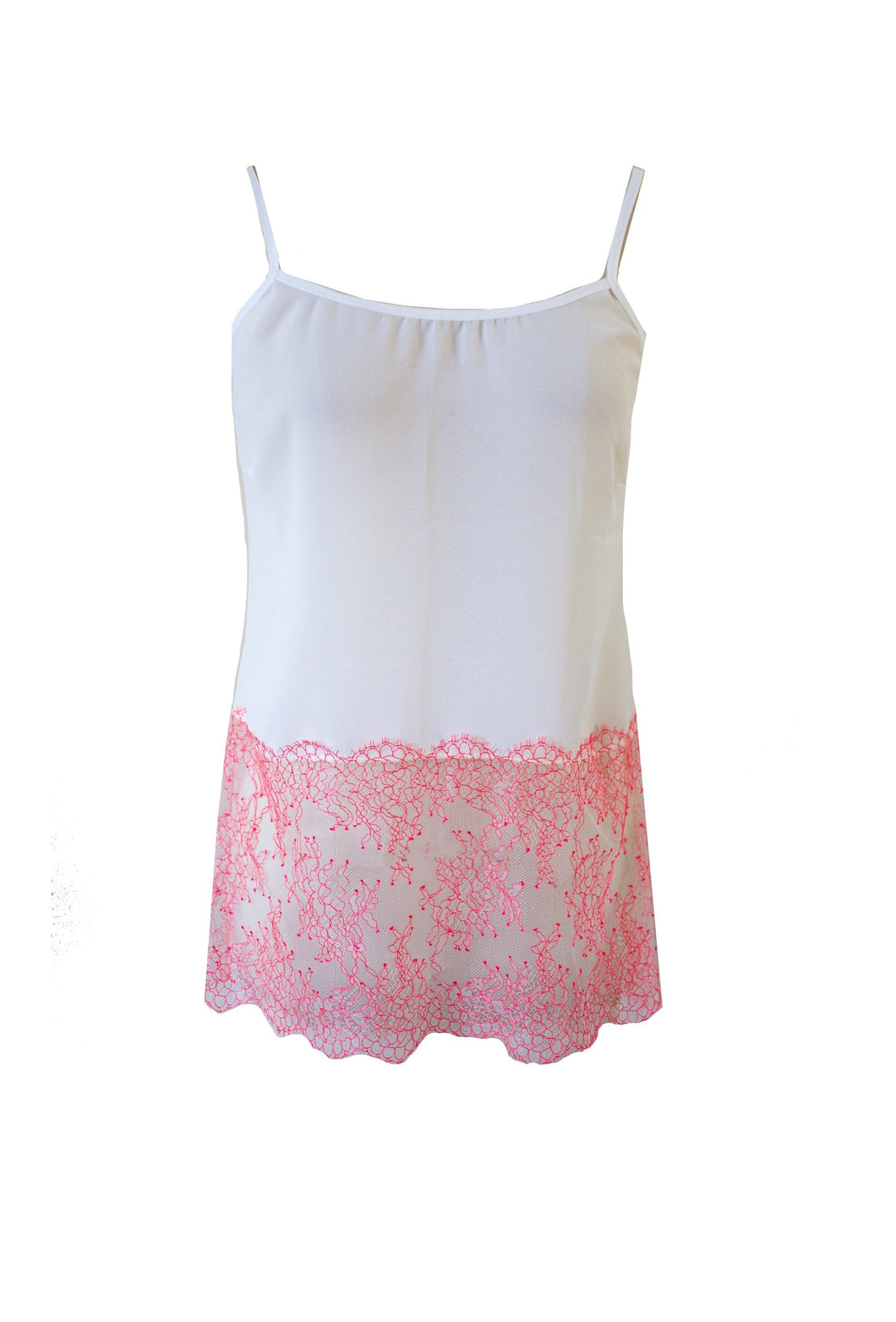 Orchid Georgette and Chantilly Lace Tank