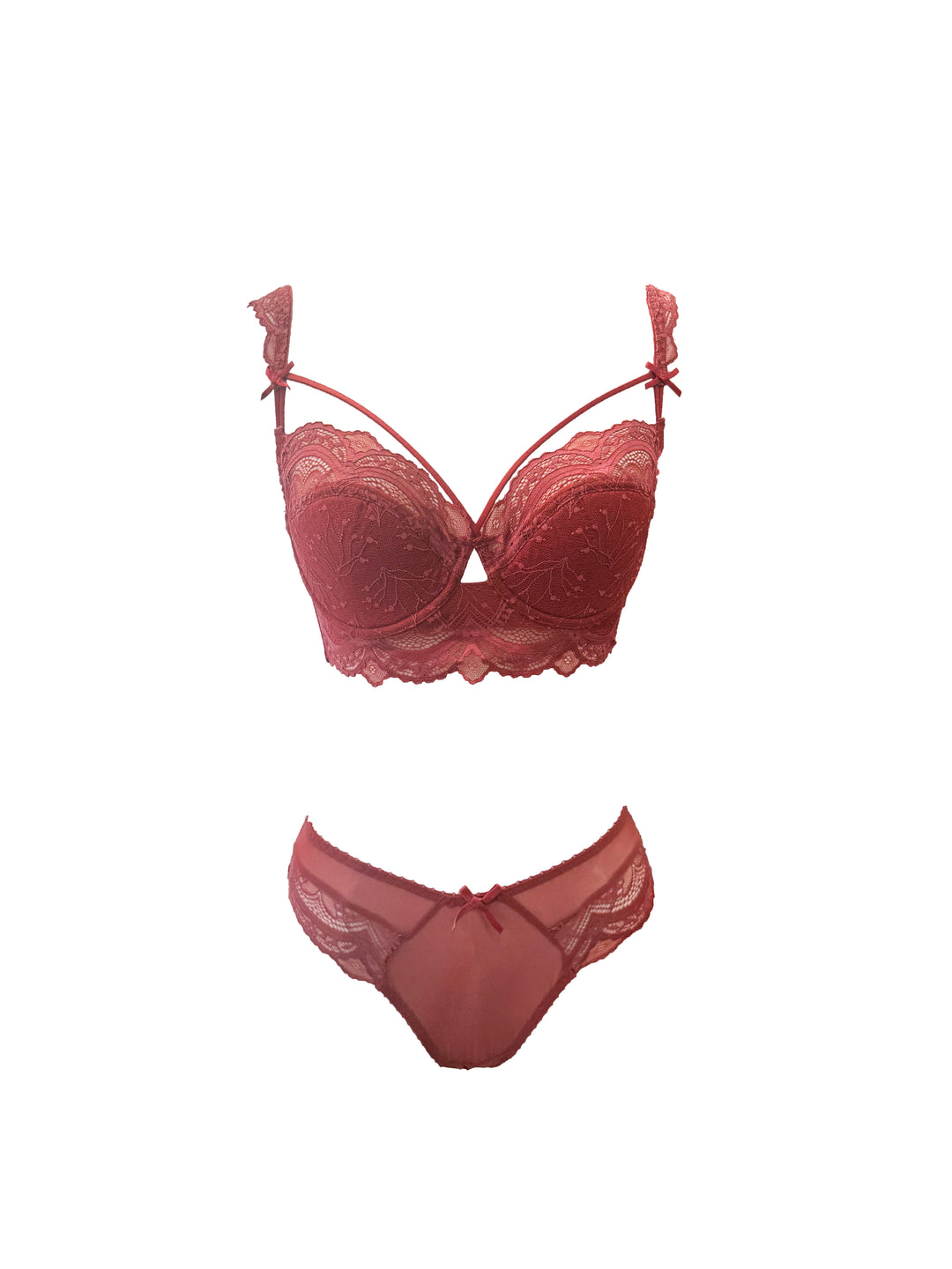 Blush Red Lace Enticing Underwire Bra