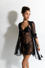 Load image into Gallery viewer, Butterfly Polka Dot Robe with Lace Trim
