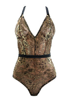 Load image into Gallery viewer, Royalty Metallic Gold Bodysuit
