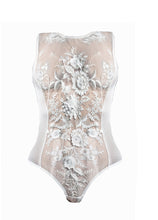 Load image into Gallery viewer, Twilight Crystal and Bead Hand-Embroidered Bodysuit
