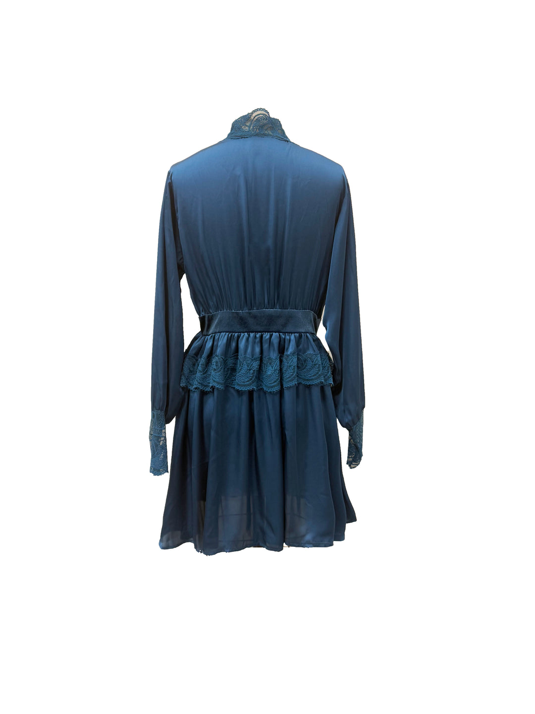 Hydros Satin and Lace Bishop Sleeve Robe