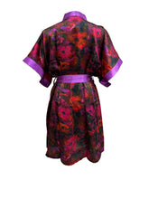 Load image into Gallery viewer, The Poppy Silk Satin Charmeuse Short Kimono
