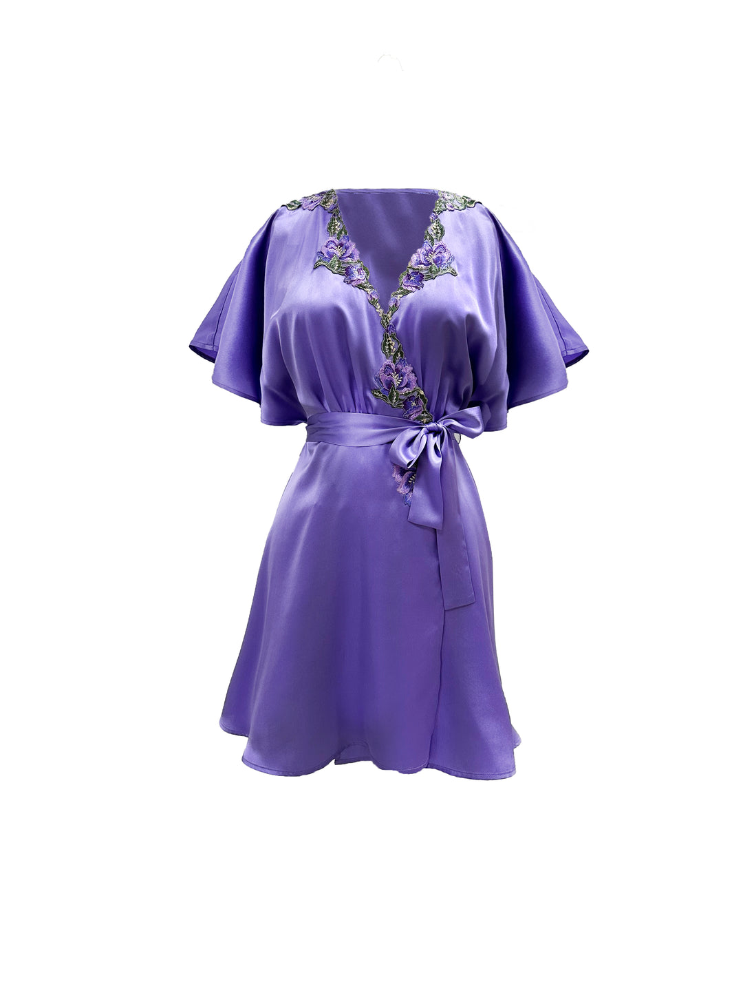 Theory of Strings Silk Embroidered Tulle Flutter Cover-Up