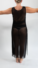 Load image into Gallery viewer, Duplicity Tulle Adjustable Draped Side Long Tunic Gown
