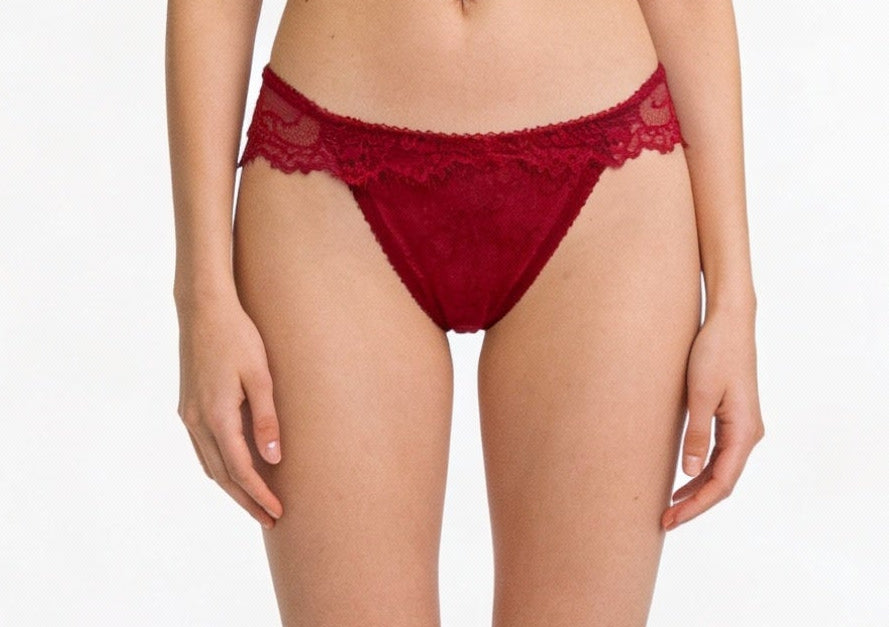 Ruby Red Stretch Lace Panty