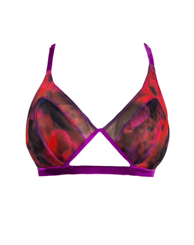 The Poppy Printed Cutout Bralette - Carol Coelho Intimates