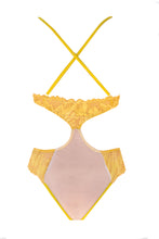 Load image into Gallery viewer, Atlantis Sun Coral Lace, Tulle and Mother of Pearl Ring Bodysuit
