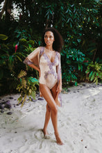 Load image into Gallery viewer, Gorgonian Coral Hand Embroidered Silk Bodysuit

