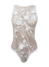 Load image into Gallery viewer, Amber 3D Flower Embroidered Bodysuit
