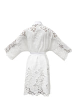 Load image into Gallery viewer, Titanium Guipure Georgette Robe

