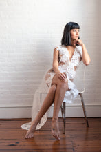 Load image into Gallery viewer, Limited Edition Tulle and Alençon Corded Lace Long Cover Wrap
