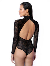 Load image into Gallery viewer, Edinburgh Long Sleeve Tulle and Floral Lace Bodysuit
