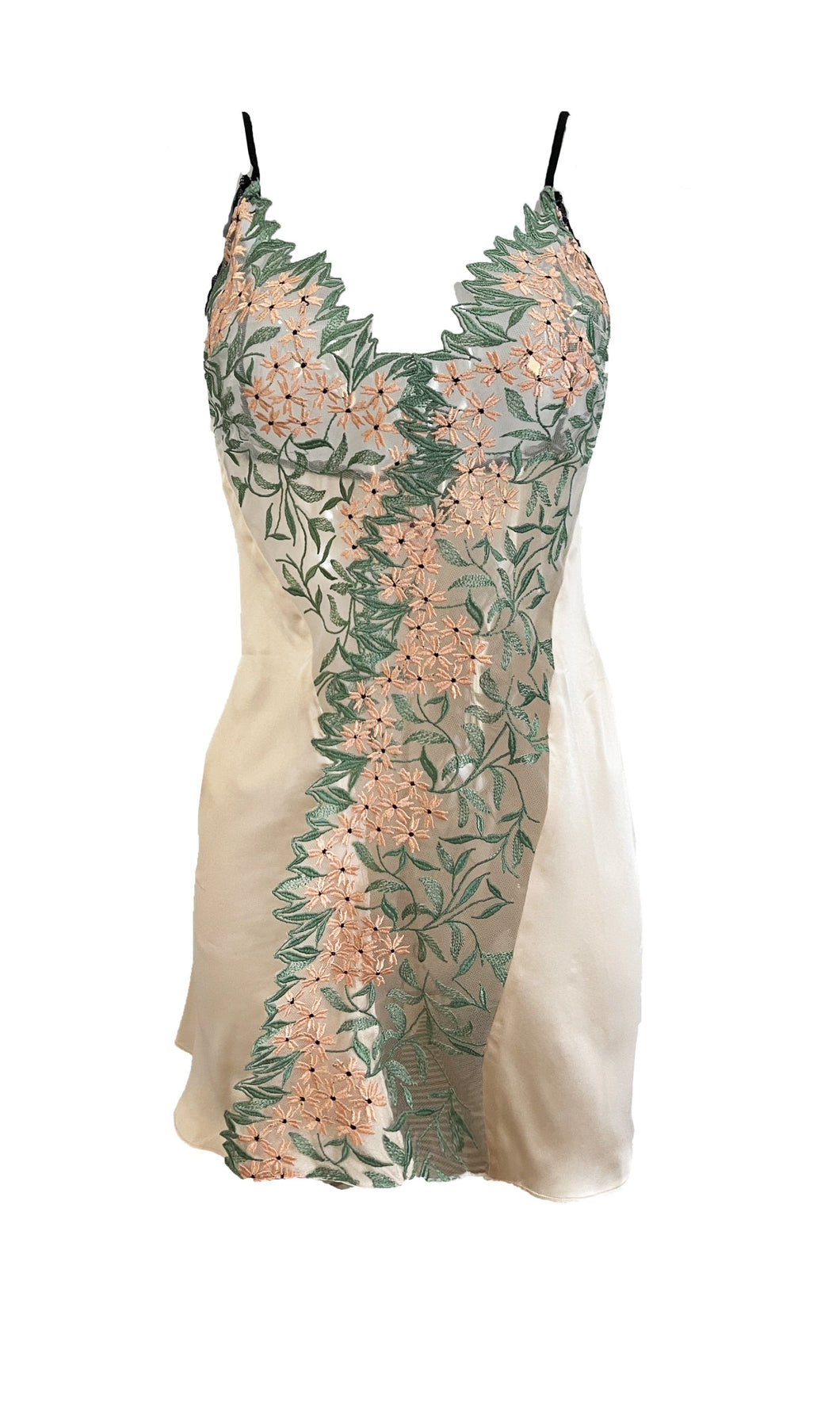 Limited Edition Grace Silk and Embroidered Tulle Bias Slip