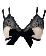 Load image into Gallery viewer, Georgia Lace and Sheer Tulle Bow Bralette
