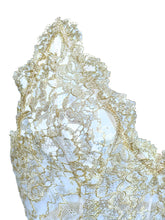 Load image into Gallery viewer, Gold Rush Metallic Lace Ouvert Bodysuit
