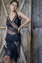 Load image into Gallery viewer, Pomegranate Love Tulle and Silk Ruffle Sheer Gown
