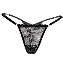 Load image into Gallery viewer, Kyoto Bicolor Lace and Tulle Strappy Thong
