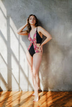 Load image into Gallery viewer, Blossom Floral Embroidered Tulle and Stretch Knit Bodysuit
