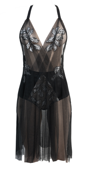 Angkor Sheer Tulle and Floral Applique Nightie