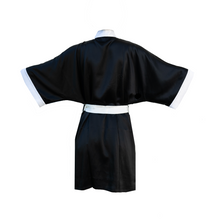 Load image into Gallery viewer, Kyoto Black and White Silk Kimono
