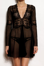 Load image into Gallery viewer, Milano Long Sleeve Tulle and Lace Nightgown
