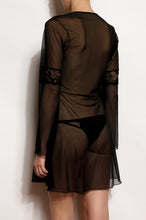 Load image into Gallery viewer, Milano Long Sleeve Tulle and Lace Nightgown
