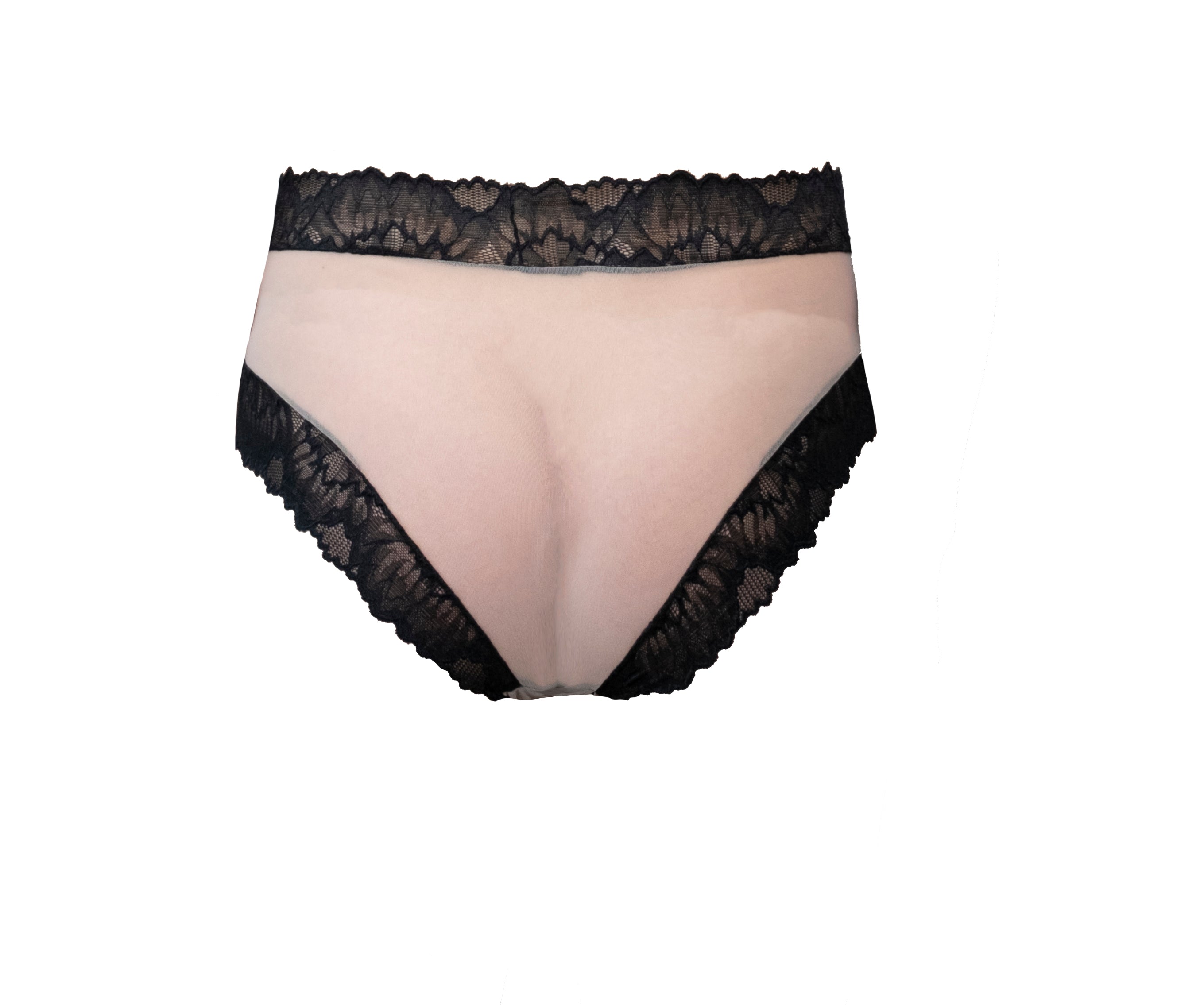 Our most comfortable panty ever. Elastic-free geometric sparkle lace and sheer stretch tulle compose this mid-rise panty, lined in 100% cotton.