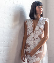 Load image into Gallery viewer, Limited Edition Tulle and Alençon Corded Lace Long Cover Wrap
