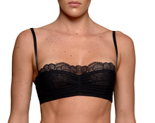 Load image into Gallery viewer, Paris Draped Tulle Soft Cup Underwire Balconette Bra
