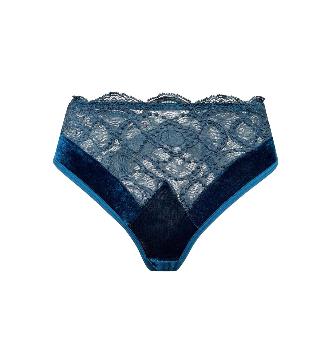 Pomegranate Love Velvet and Lace Panties - Carol Coelho Intimates